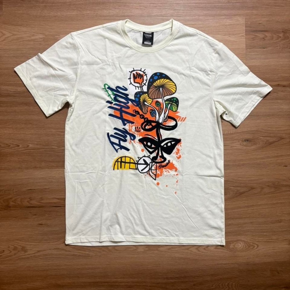 Genuine Fly High Graphic Tee – Natural – Size XL (New Without Tags)